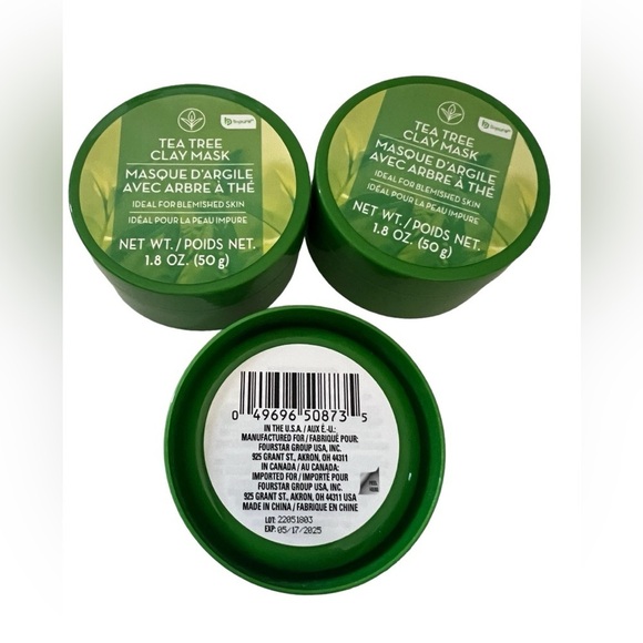 Tee Tree Clay Mask 3 Pck Enriched Skincare Routine Deeply Clearing Skin - Picture 4 of 5